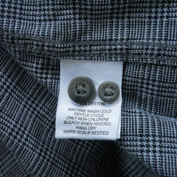 UNTUCKit Casalferro Shirt Mens XXL Gray Plaid Houndstooth Lt weight Flannel L/S - Picture 10 of 10